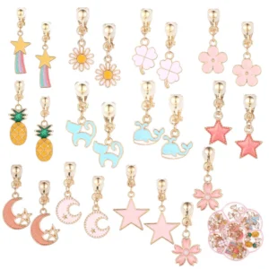 12Pcs Clip Jewelry Earrings for Girls, Star Animals Flower Moon Alloy Earrings