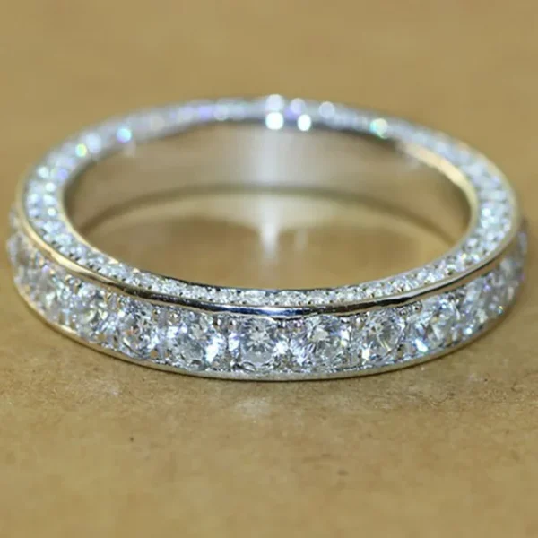 Christmas Deals SHOPESSA Christmas Gifts Jewelry Fashion Rings for Women Full Diamond Zircon Jewelry Anniversary Gift Size 6-10 on Clearance