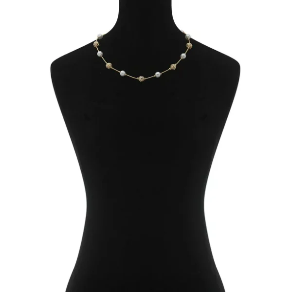 Gloria Vanderbilt Gold Tone Collar Necklace, 16" Length