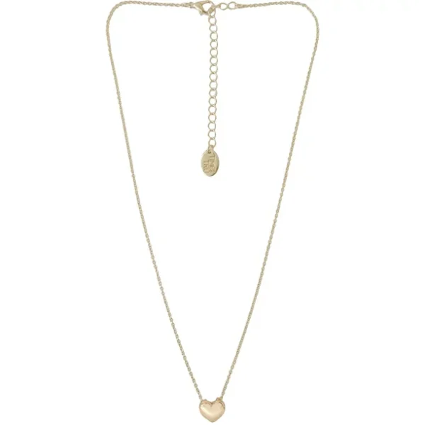 Time and Tru 18" with Extender Small Gold Heart Pendant Necklace for Women